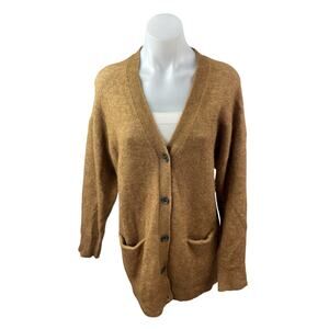 Aritzia Wilfred Free Ryley Wool V Neck Long Sleeve Button Cardigan Sweater Top S